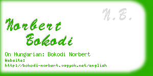 norbert bokodi business card